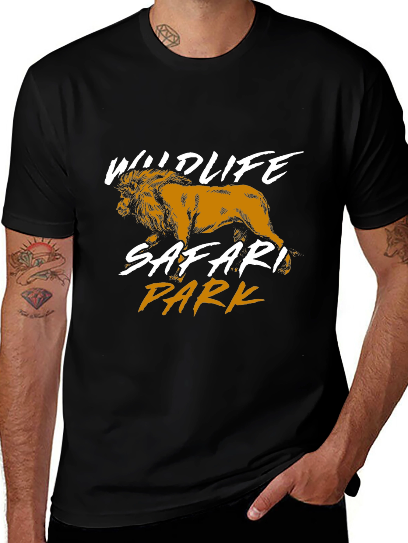Wildlife Safari Park Lion Graphic T-Shirt