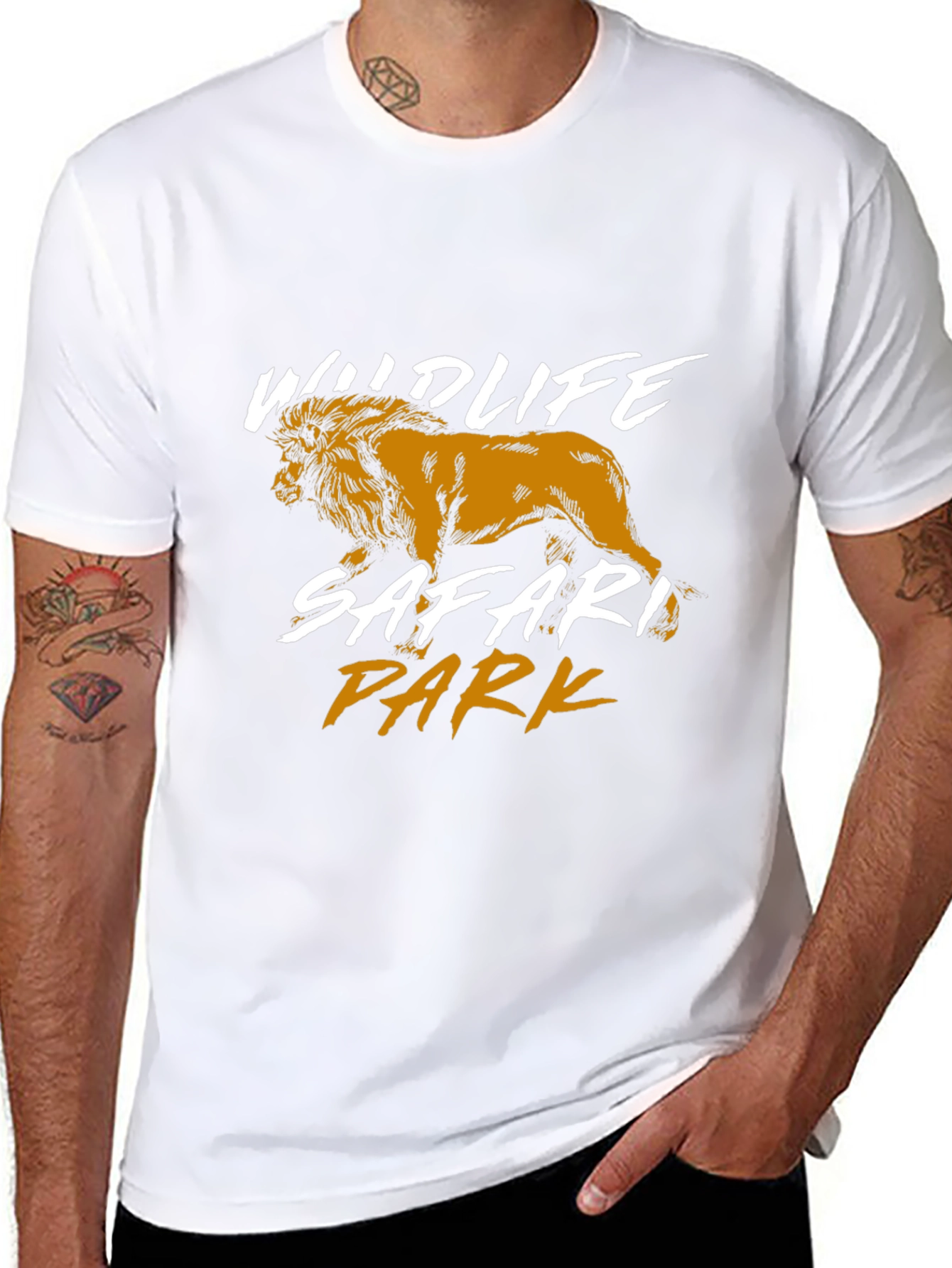 Wildlife Safari Park Lion Graphic T-Shirt
