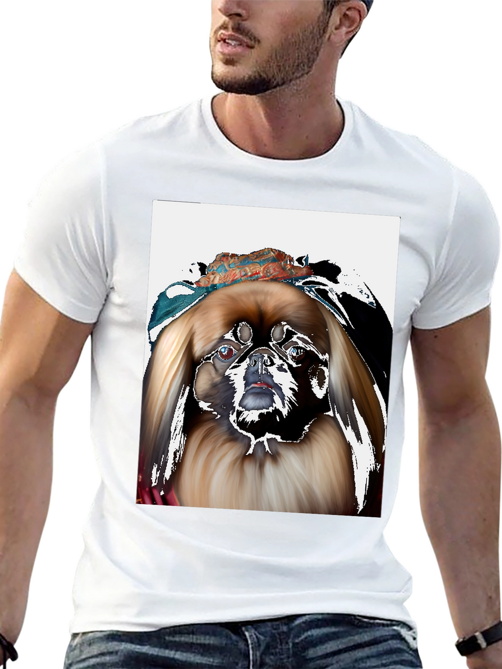 Dog with Headscarf T-Shirt - Funky Graphic Tee