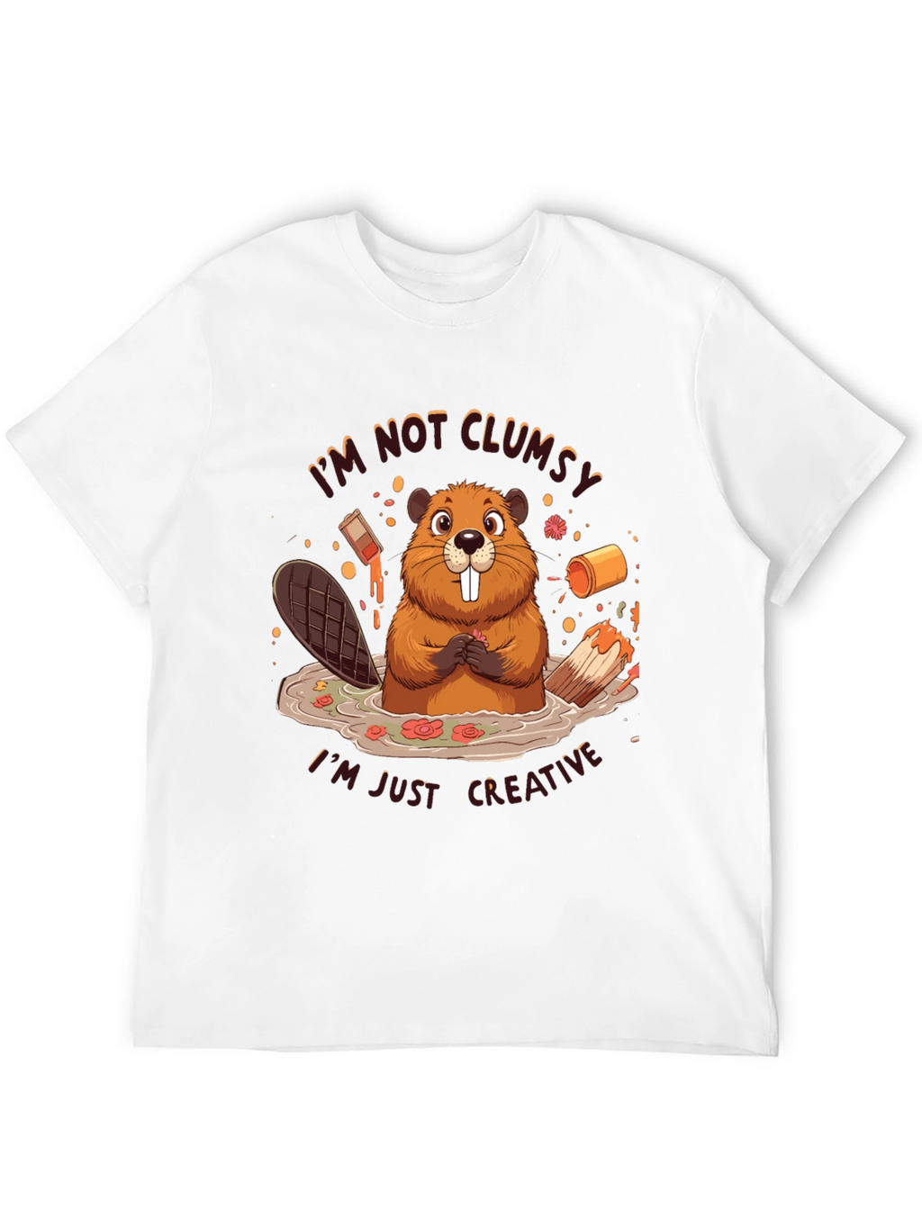 Creative Beaver T-Shirt - Funny Graphic Tee