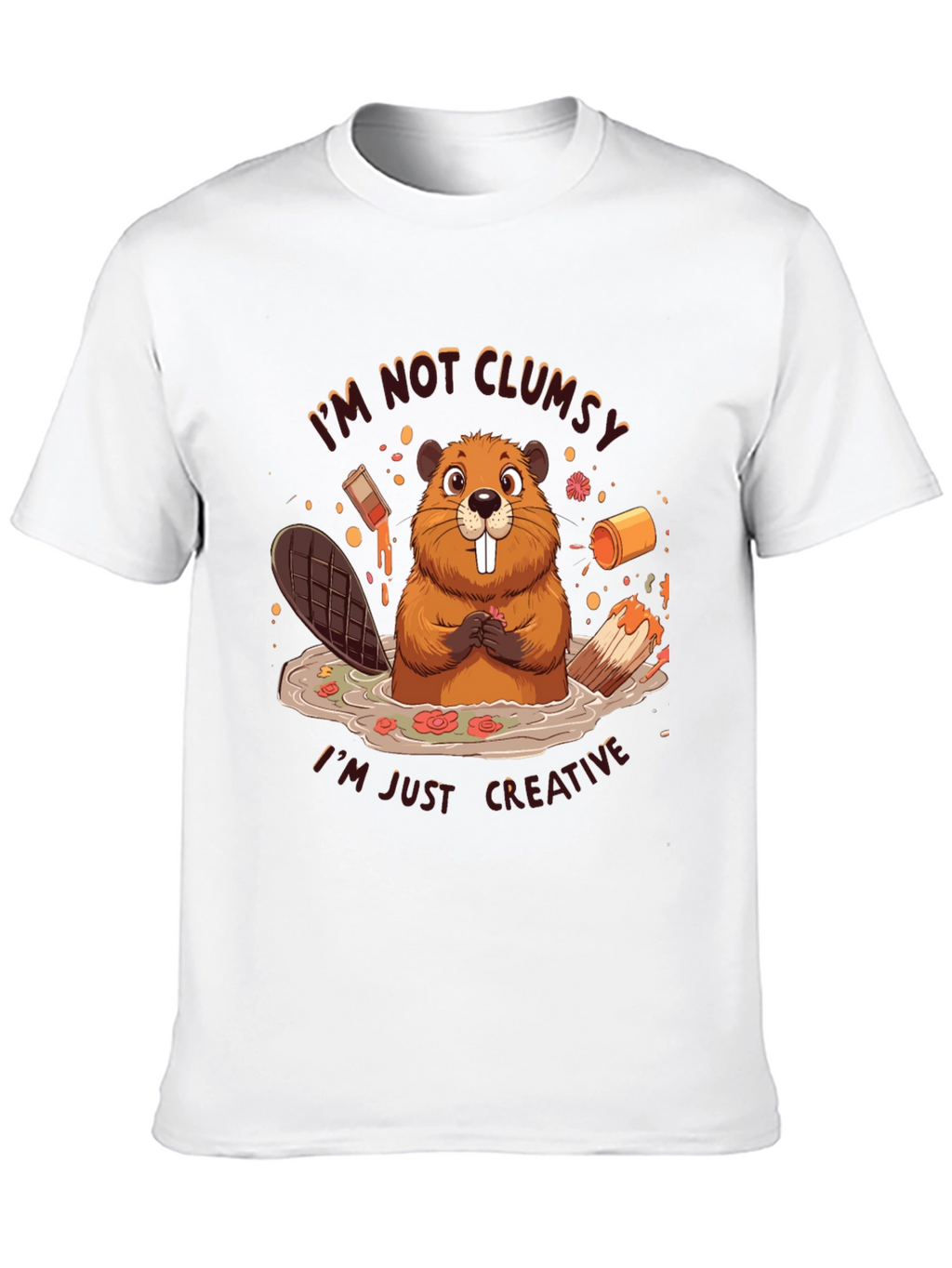 Creative Beaver T-Shirt - Funny Graphic Tee