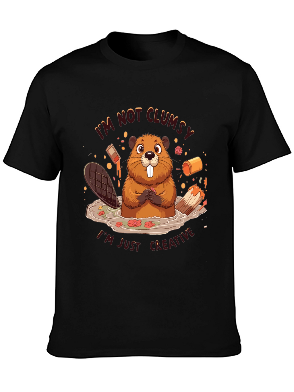 Creative Beaver T-Shirt - Funny Graphic Tee