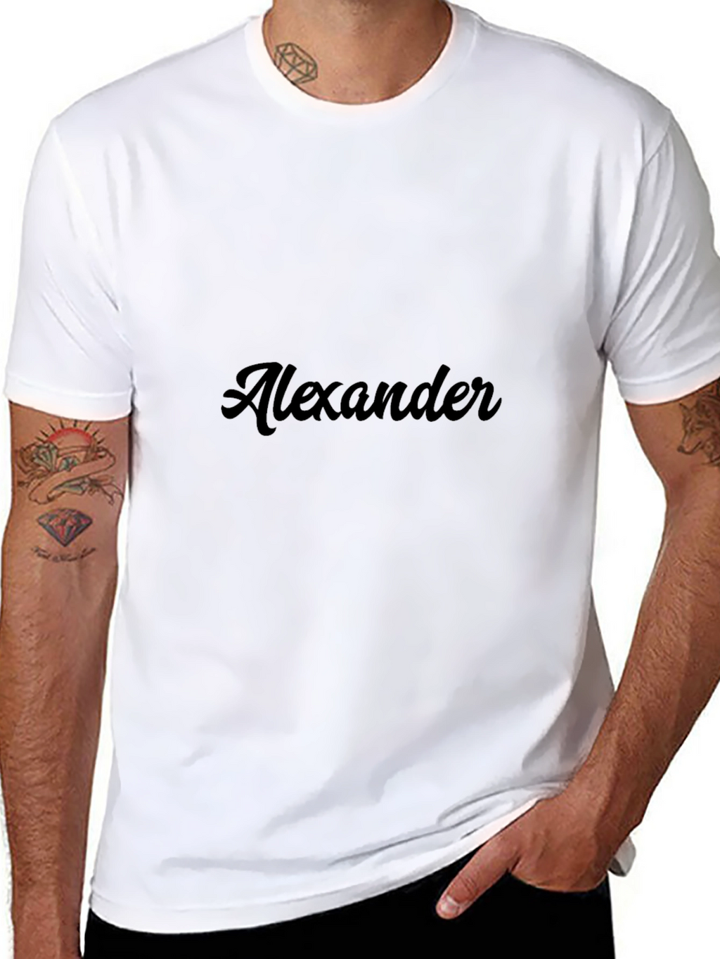 Personalized Black T-Shirt - Alexander Design