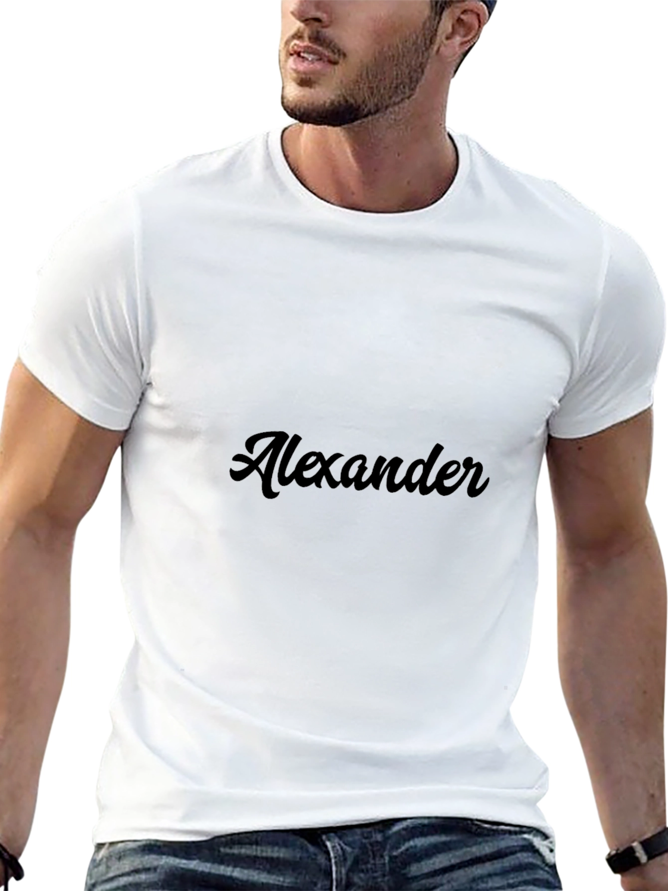 Personalized Black T-Shirt - Alexander Design