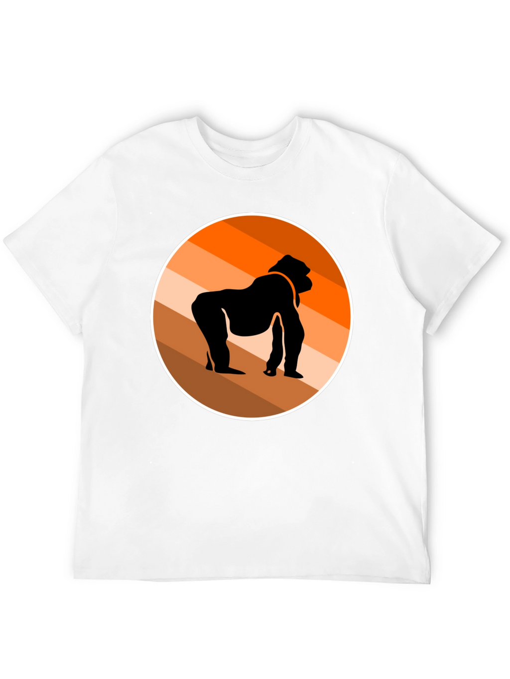 Gorilla Silhouette Graphic Tee - Stylish Black T-Shirt