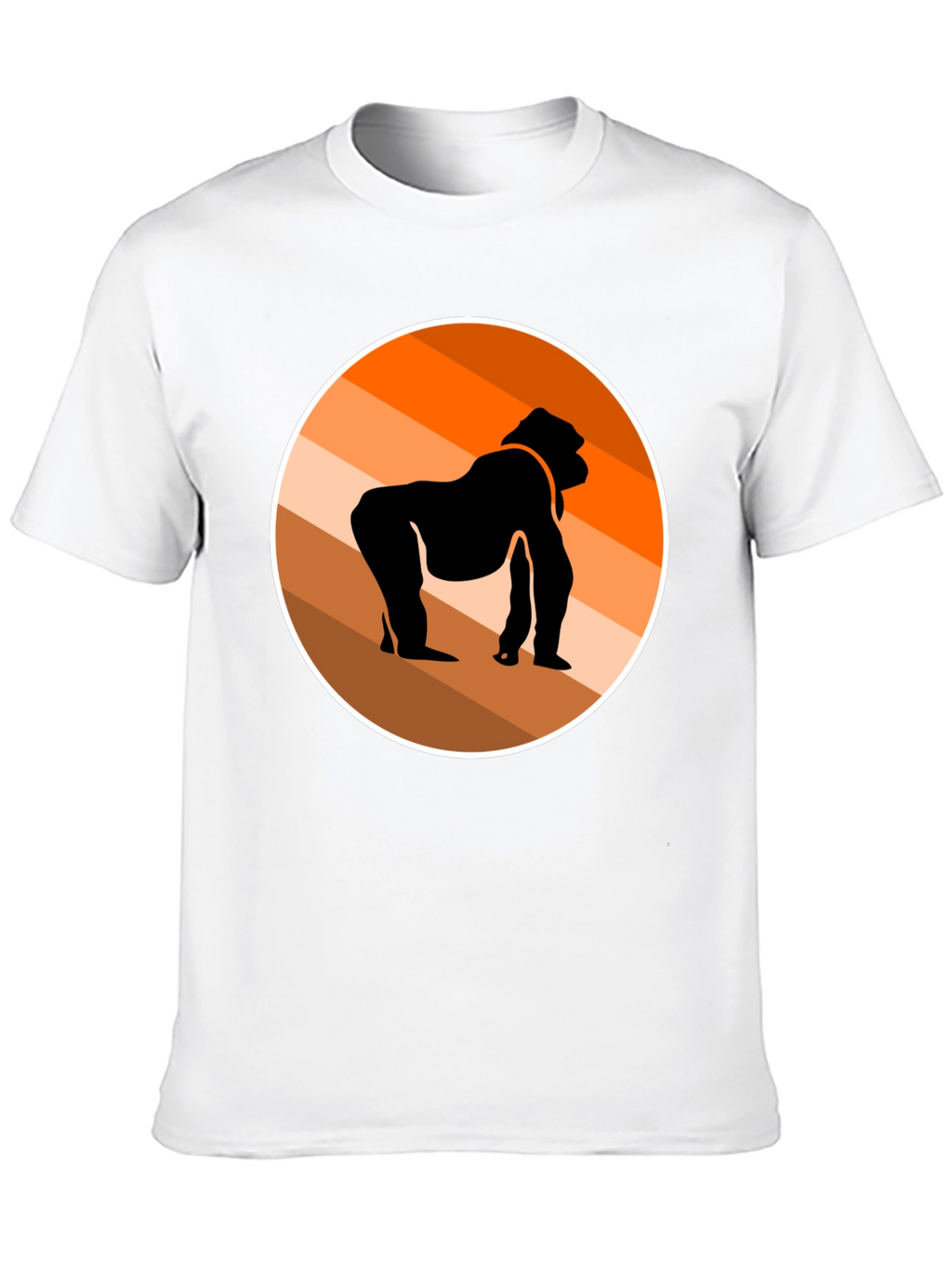 Gorilla Silhouette Graphic Tee - Stylish Black T-Shirt