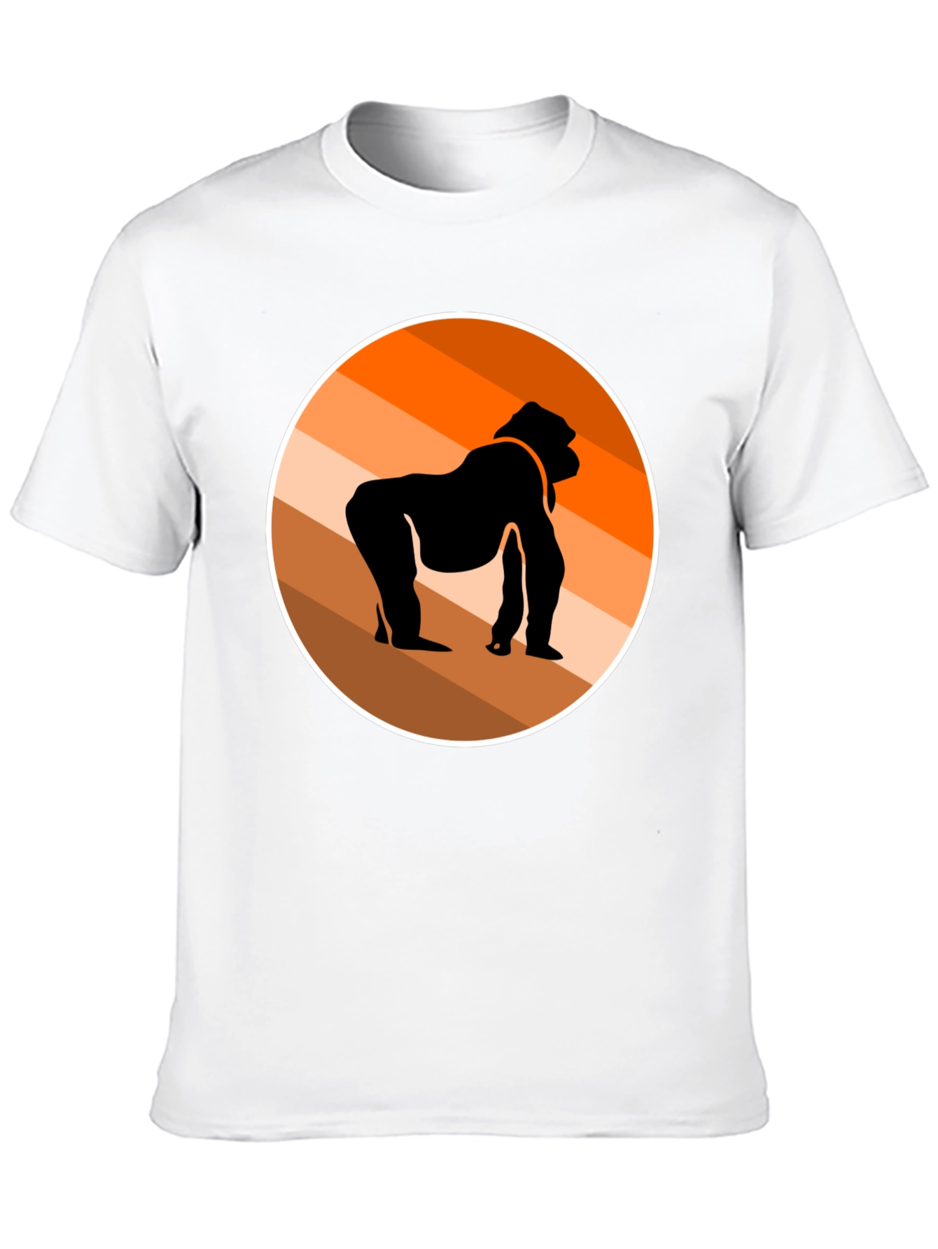 Gorilla Silhouette Graphic Tee - Stylish Black T-Shirt