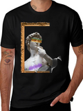 David Statue Graphic Tee - Artistic Black T-Shirt