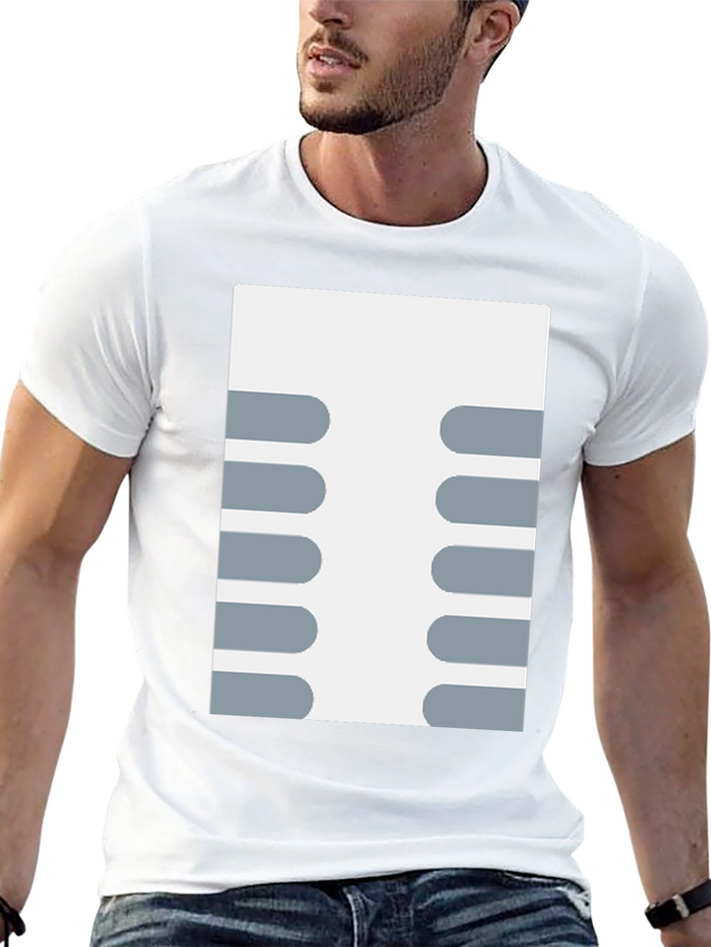 Retro Circuit Board Design T-Shirt - Black