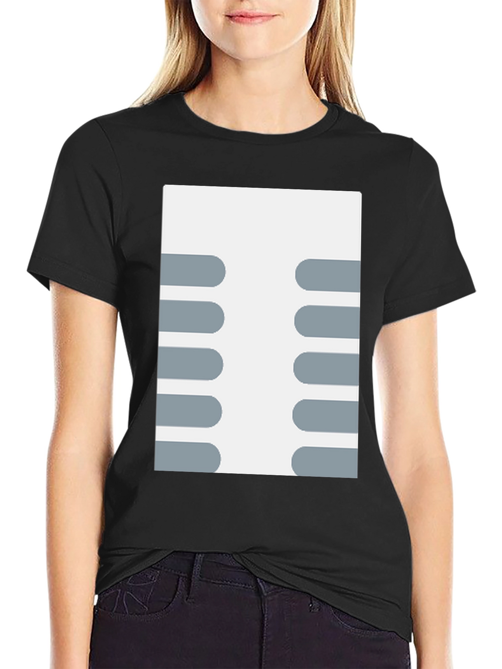 Retro Circuit Board Design T-Shirt - Black