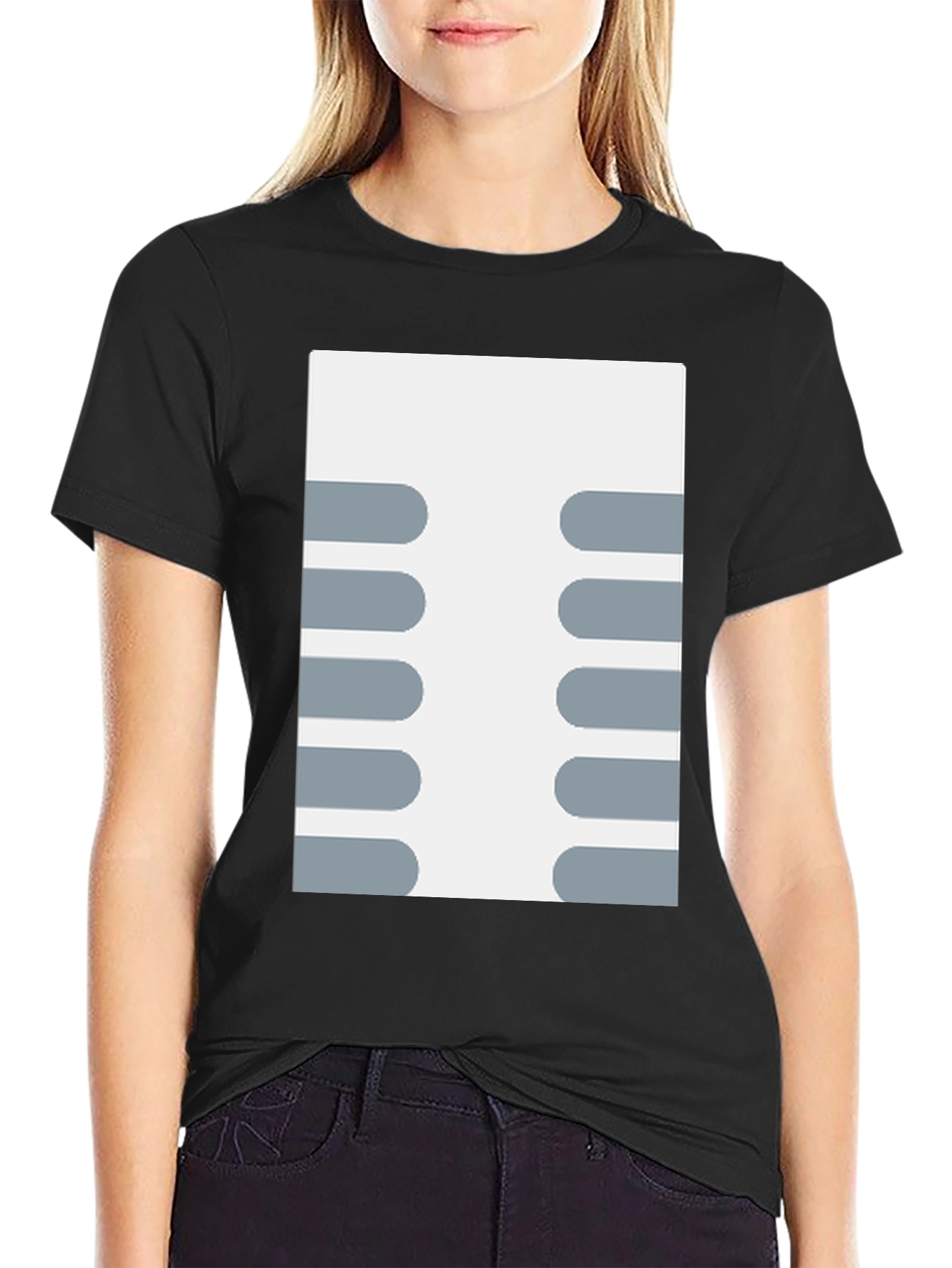 Retro Circuit Board Design T-Shirt - Black
