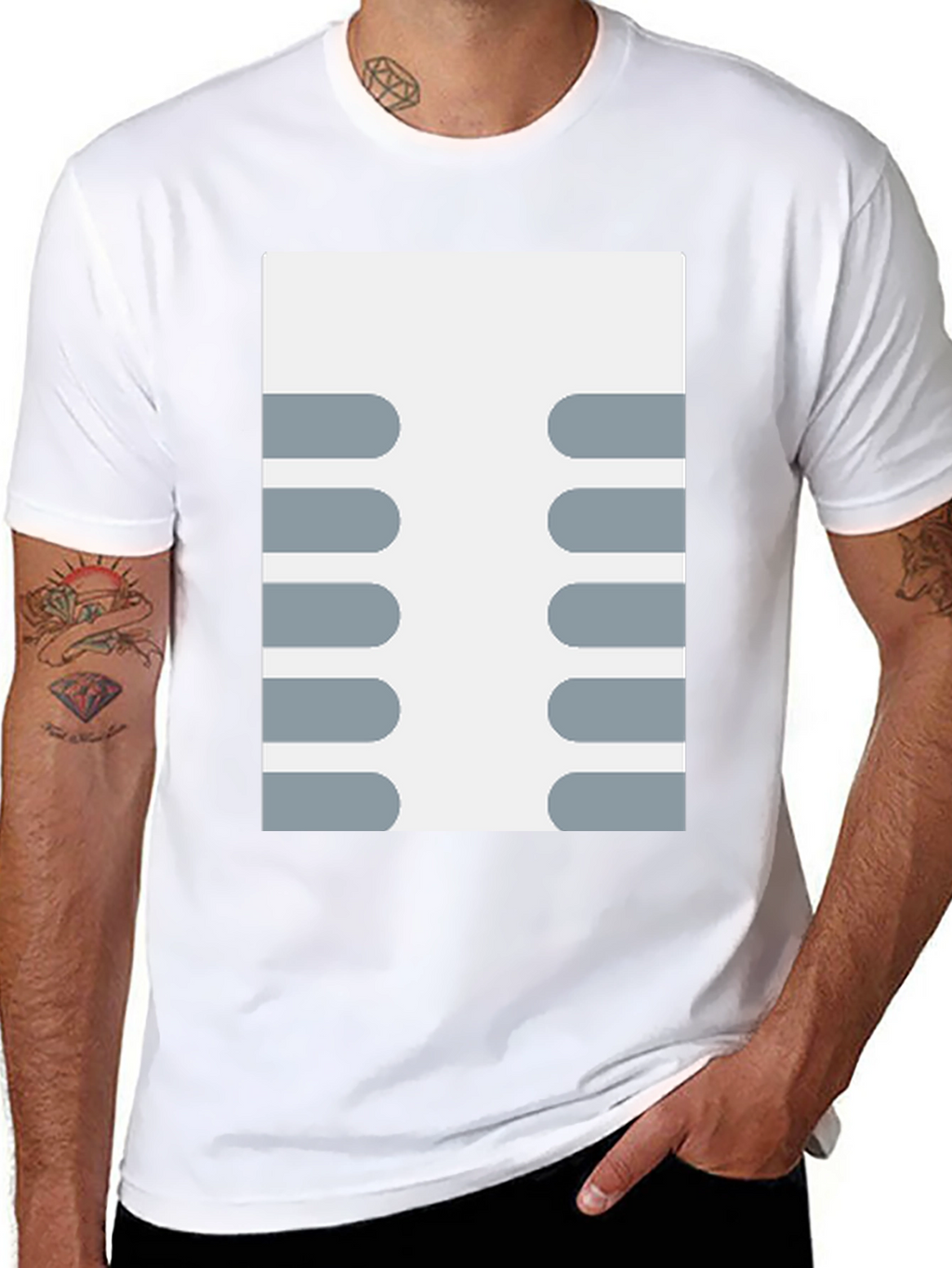 Retro Circuit Board Design T-Shirt - Black