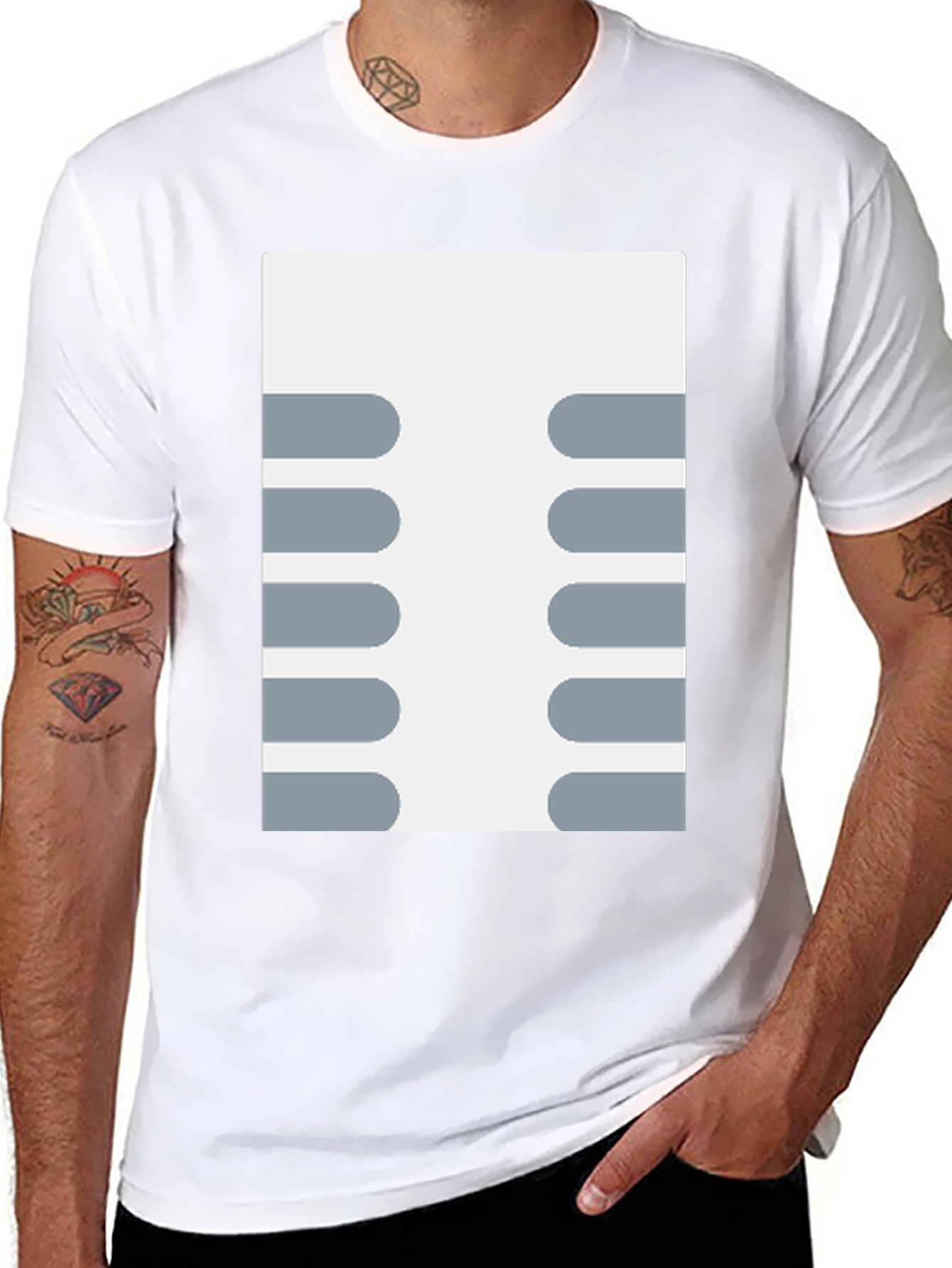 Retro Circuit Board Design T-Shirt - Black