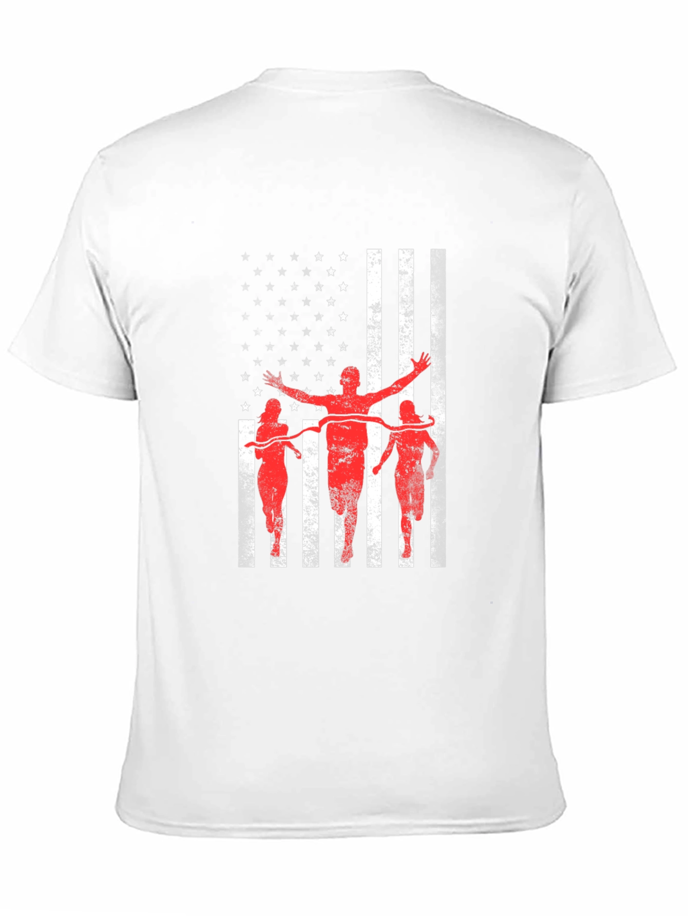 American Flag Runner Graphic T-Shirt