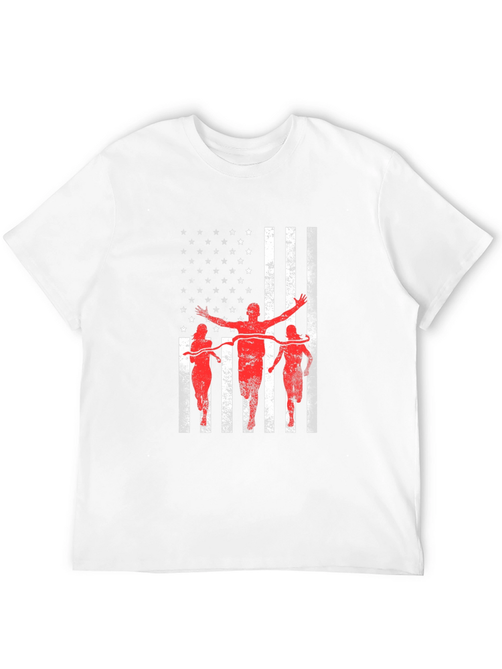 American Flag Runner Graphic T-Shirt