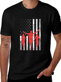 American Flag Runner Graphic T-Shirt