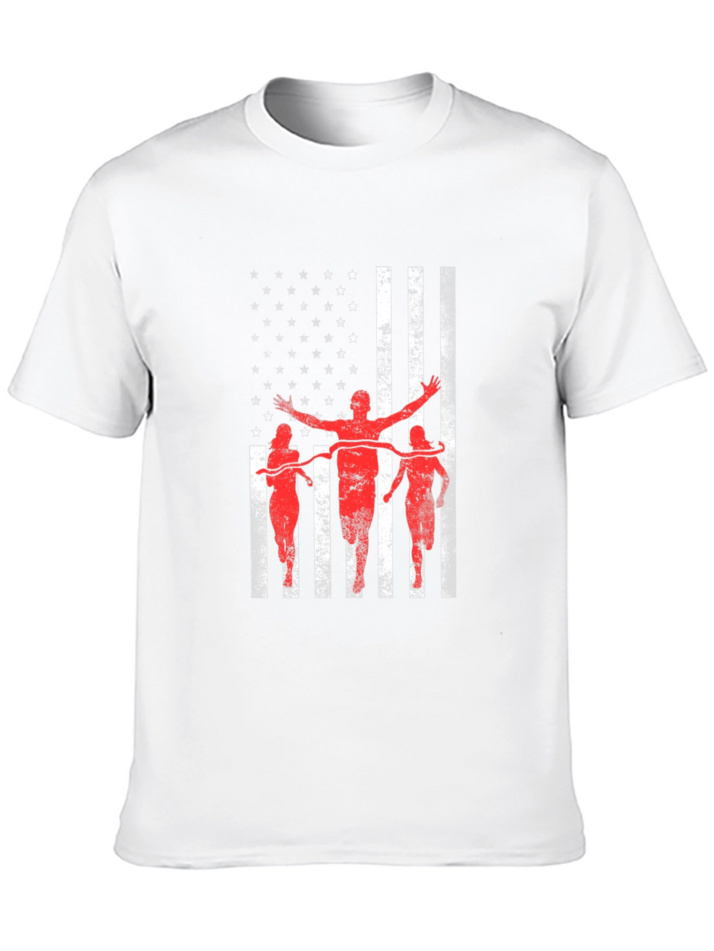 American Flag Runner Graphic T-Shirt