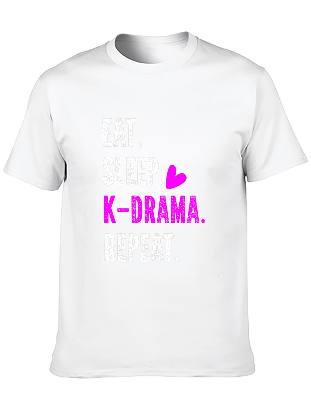 Eat Sleep K-Drama Repeat Black T-Shirt