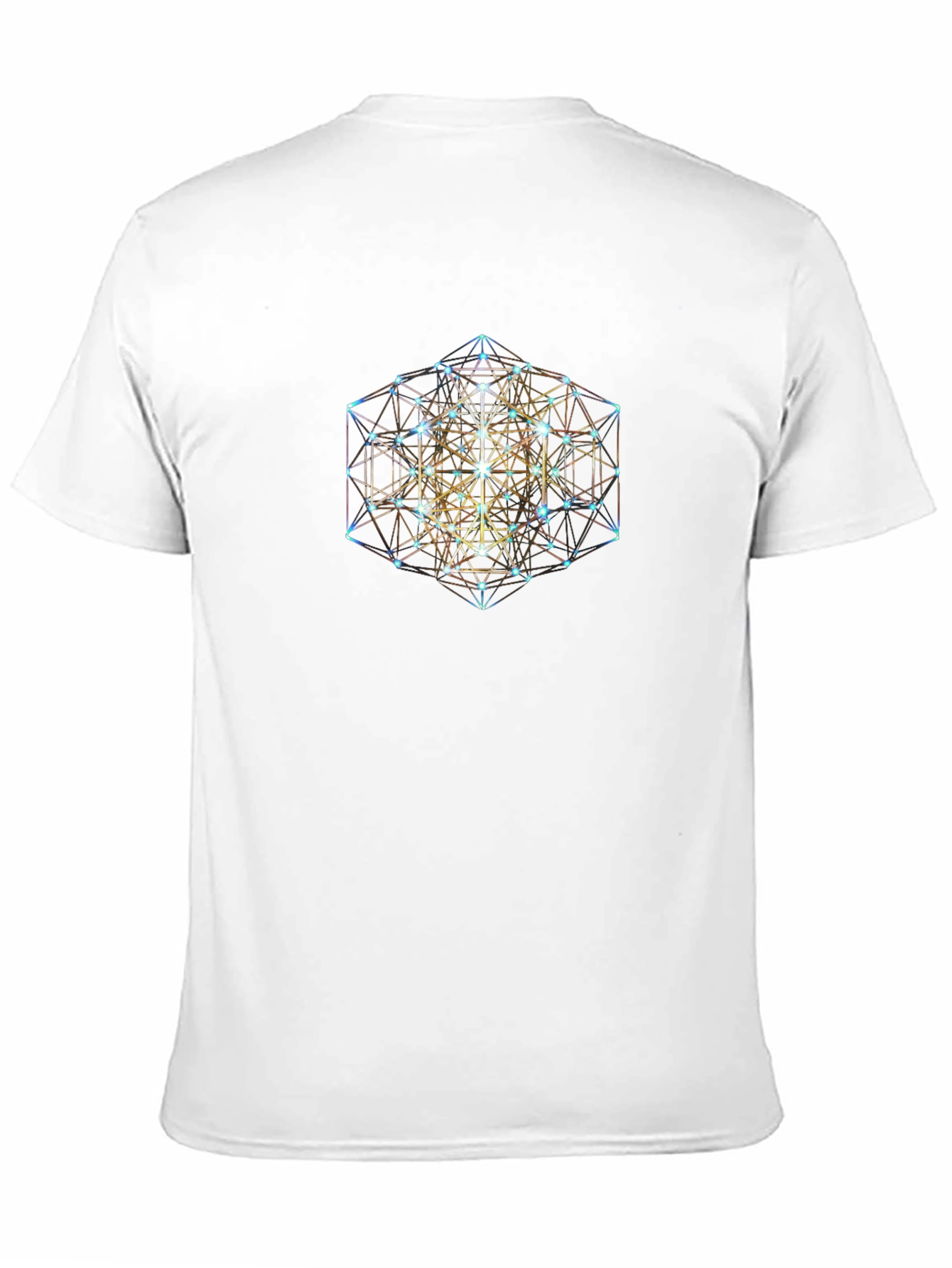 Geometric Cube Graphic Black T-Shirt