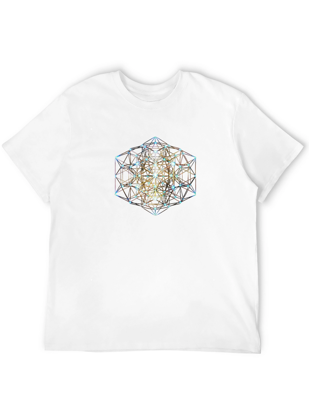Geometric Cube Graphic Black T-Shirt