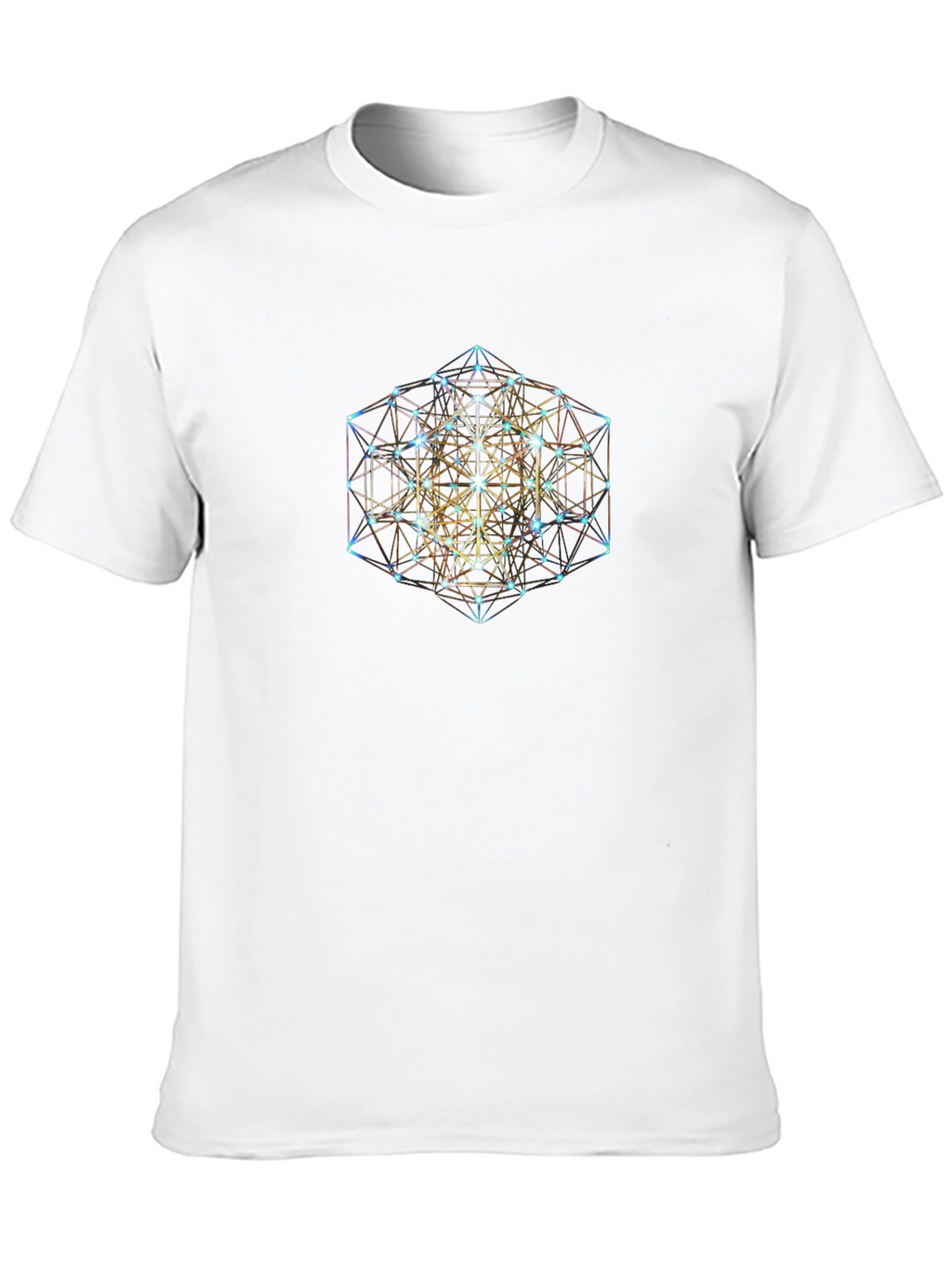 Geometric Cube Graphic Black T-Shirt