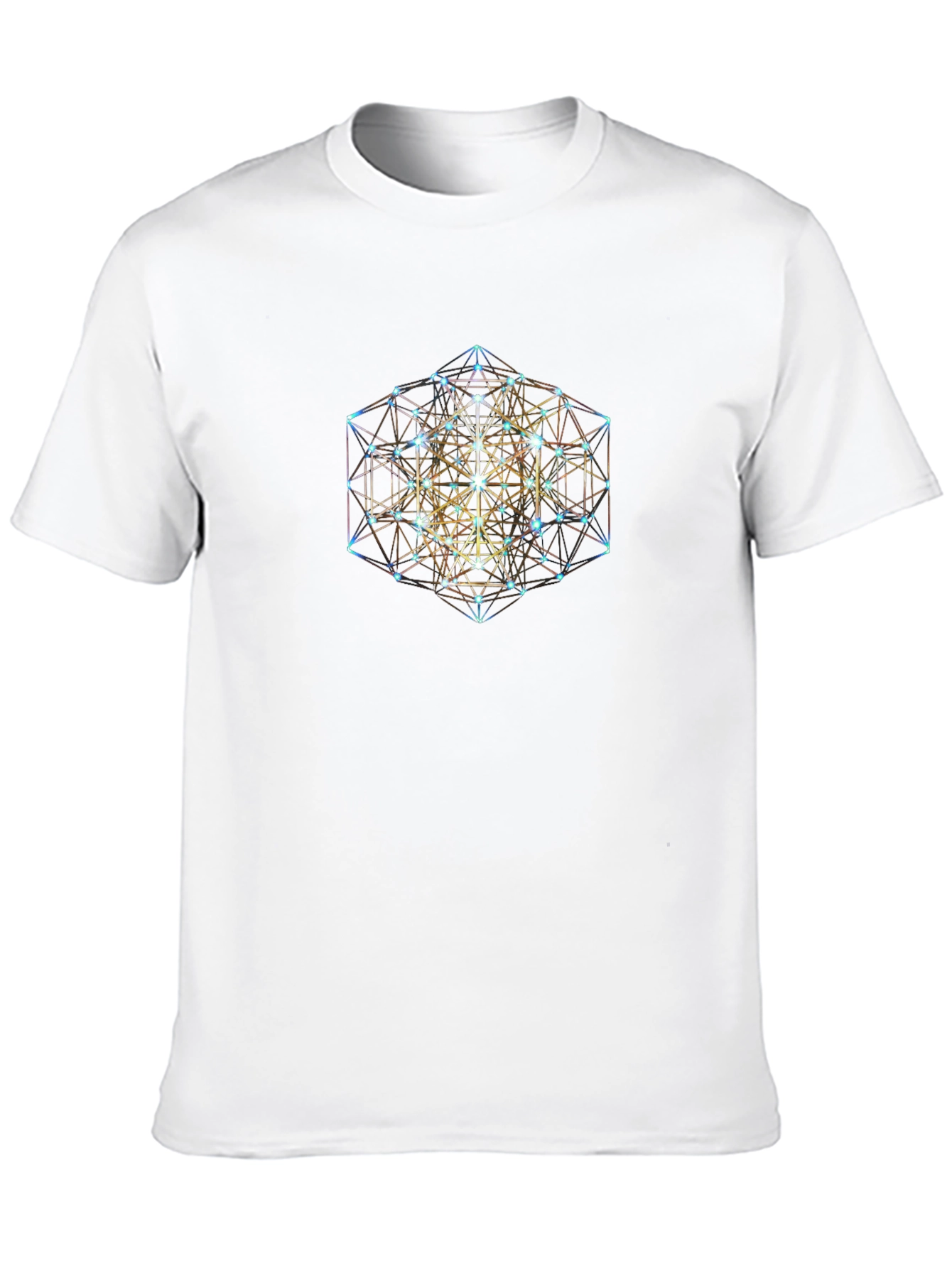 Geometric Cube Graphic Black T-Shirt