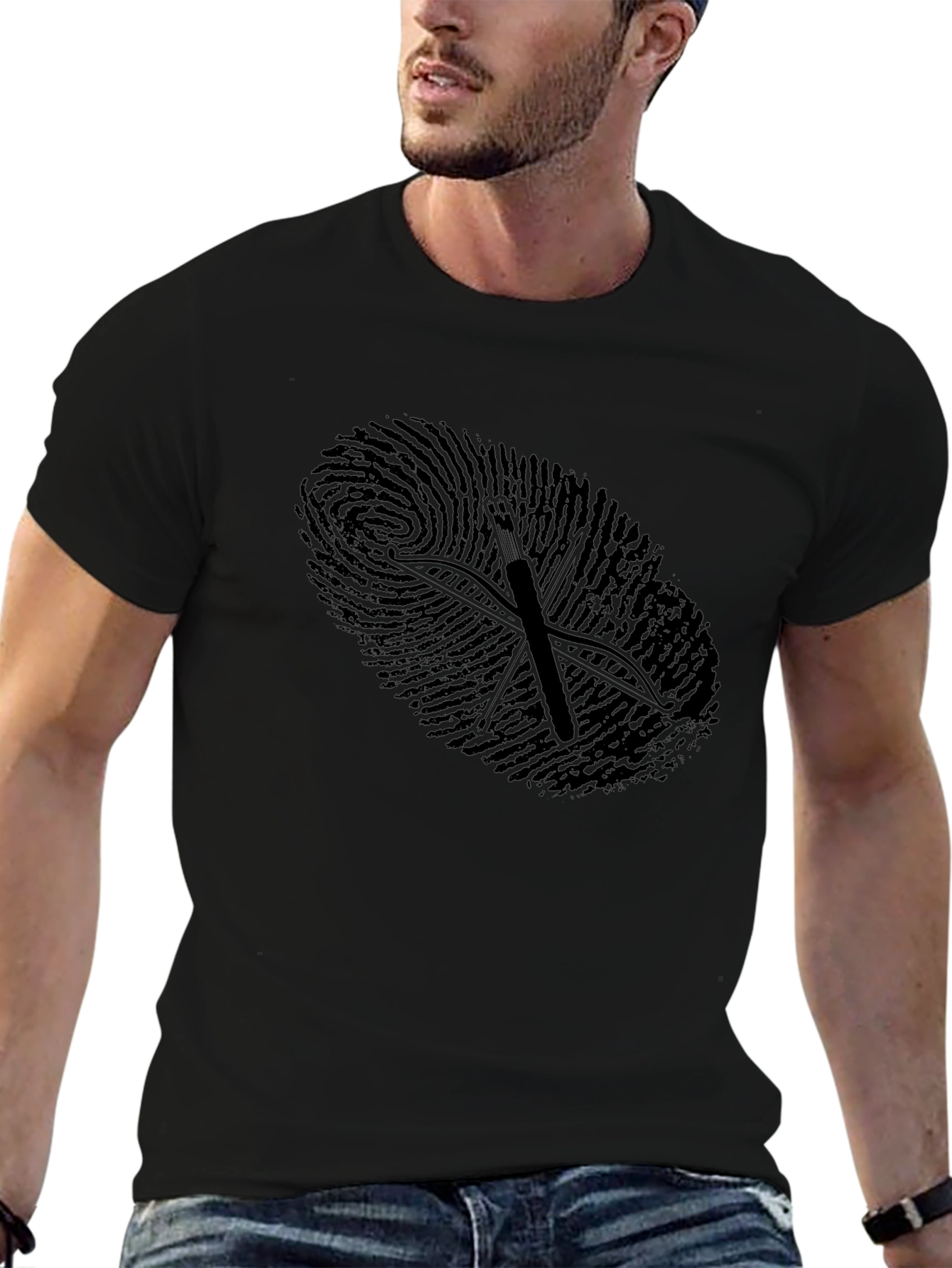 Black Fingerprint Archer T-Shirt