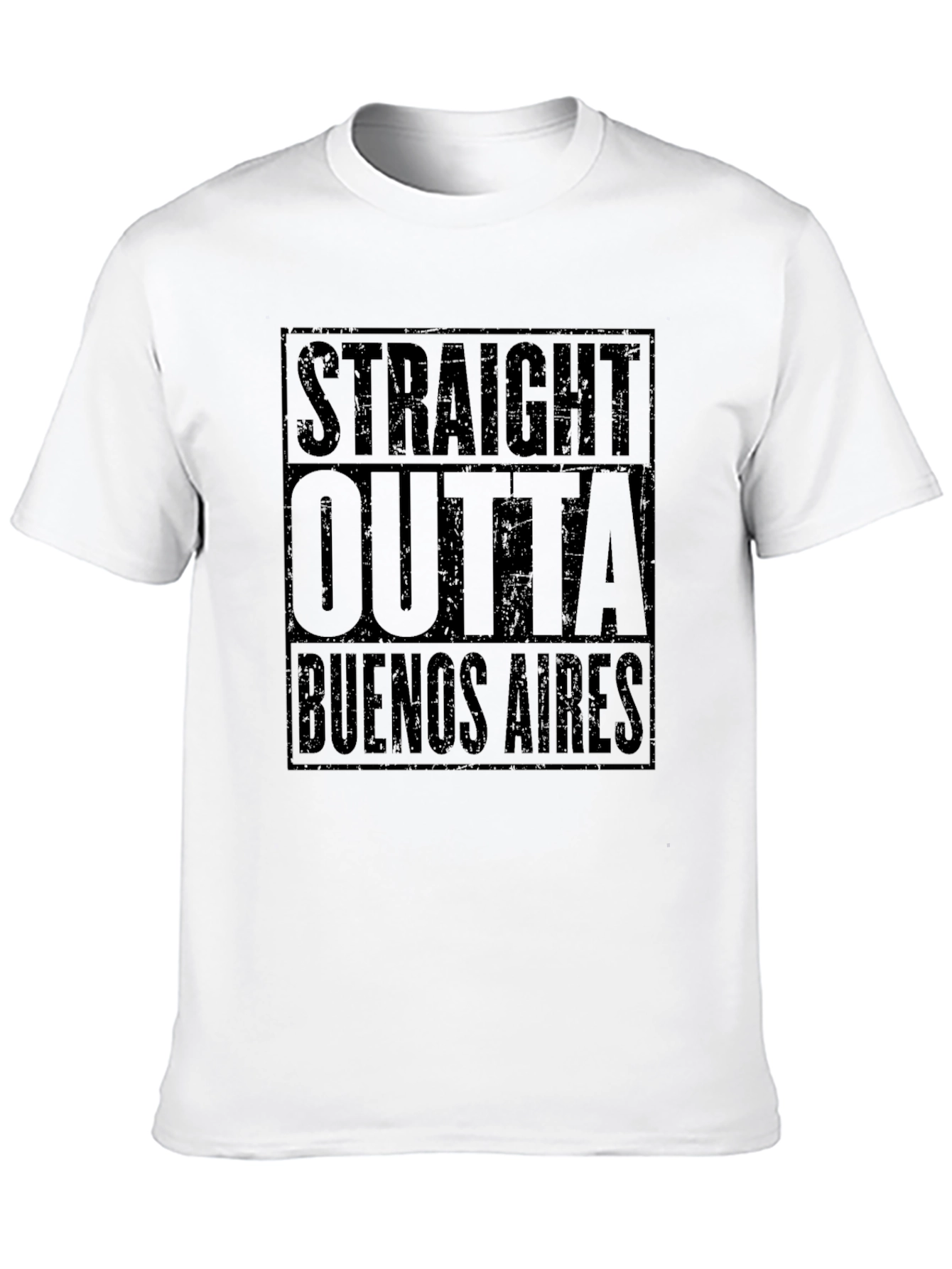 Straight Outta Buenos Aires Black T-Shirt