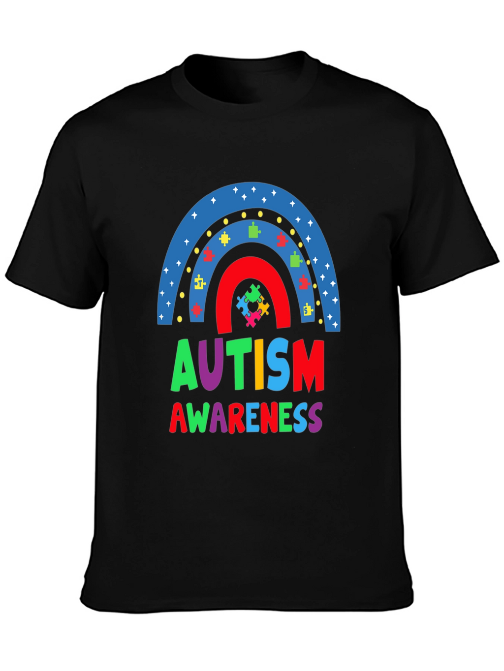 Autism Awareness Rainbow Puzzle T-Shirt