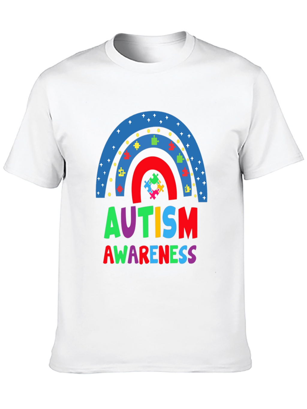 Autism Awareness Rainbow Puzzle T-Shirt