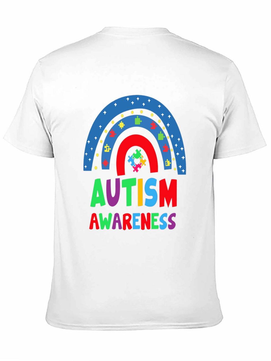 Autism Awareness Rainbow Puzzle T-Shirt