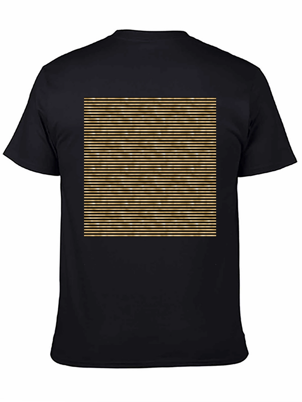 Striped Graphic Tee - Black