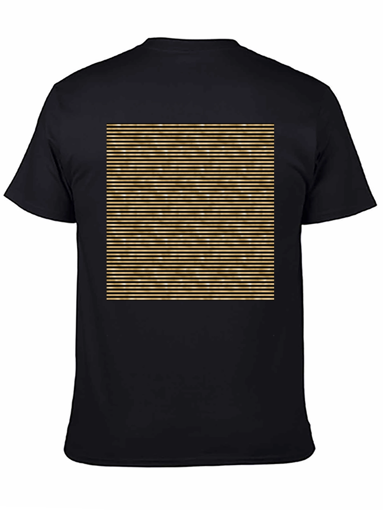 Striped Graphic Tee - Black