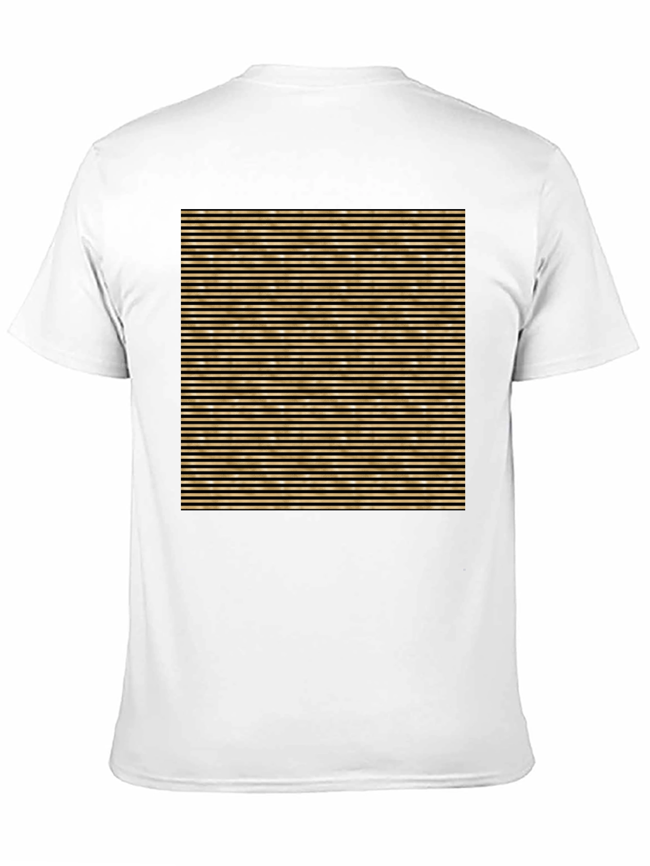 Striped Graphic Tee - Black