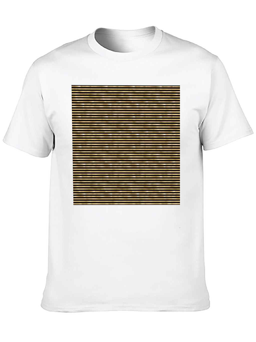 Striped Graphic Tee - Black