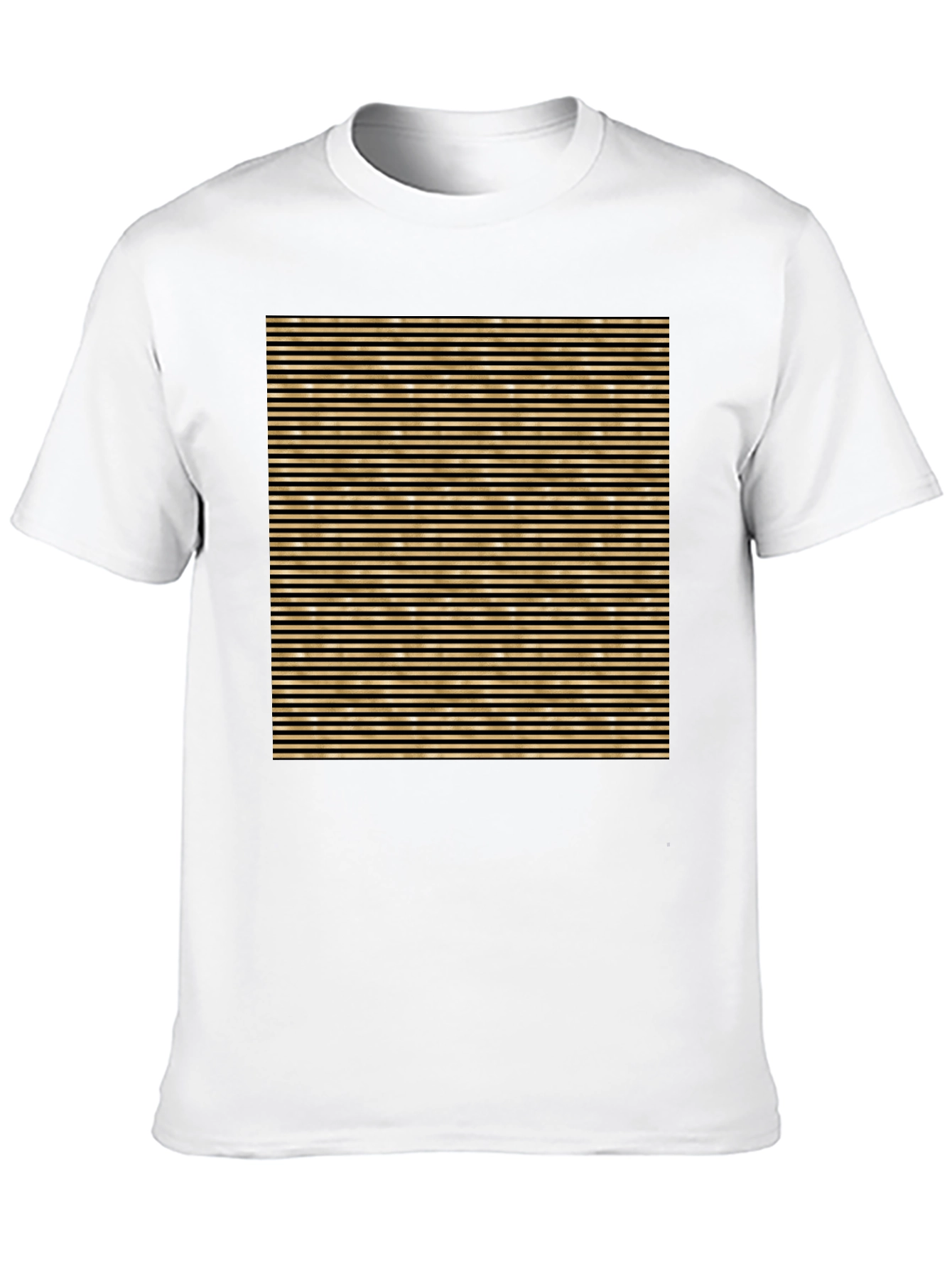 Striped Graphic Tee - Black