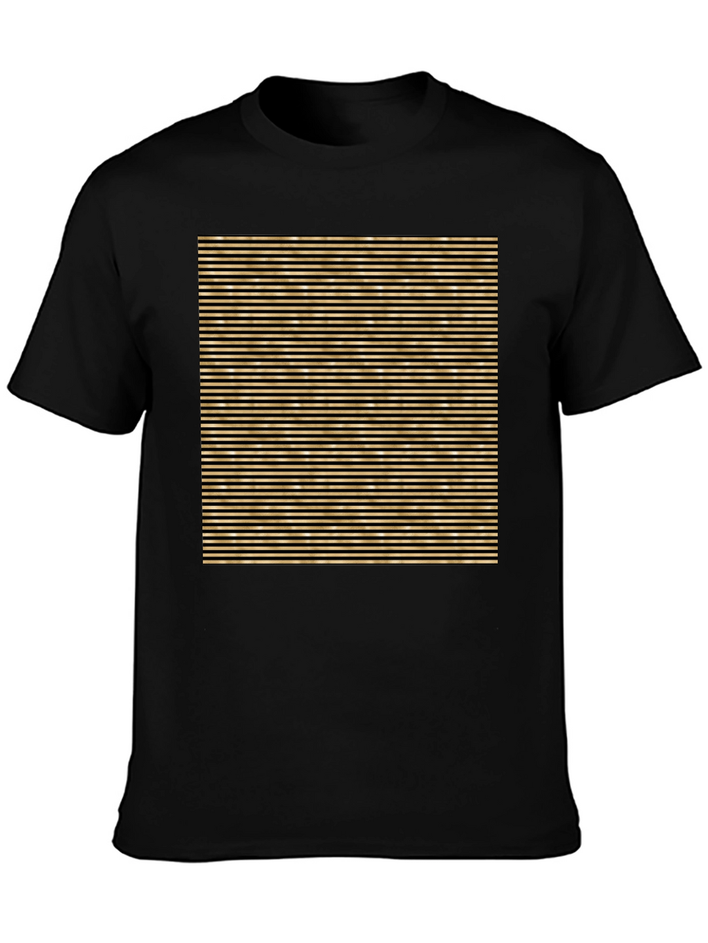 Striped Graphic Tee - Black