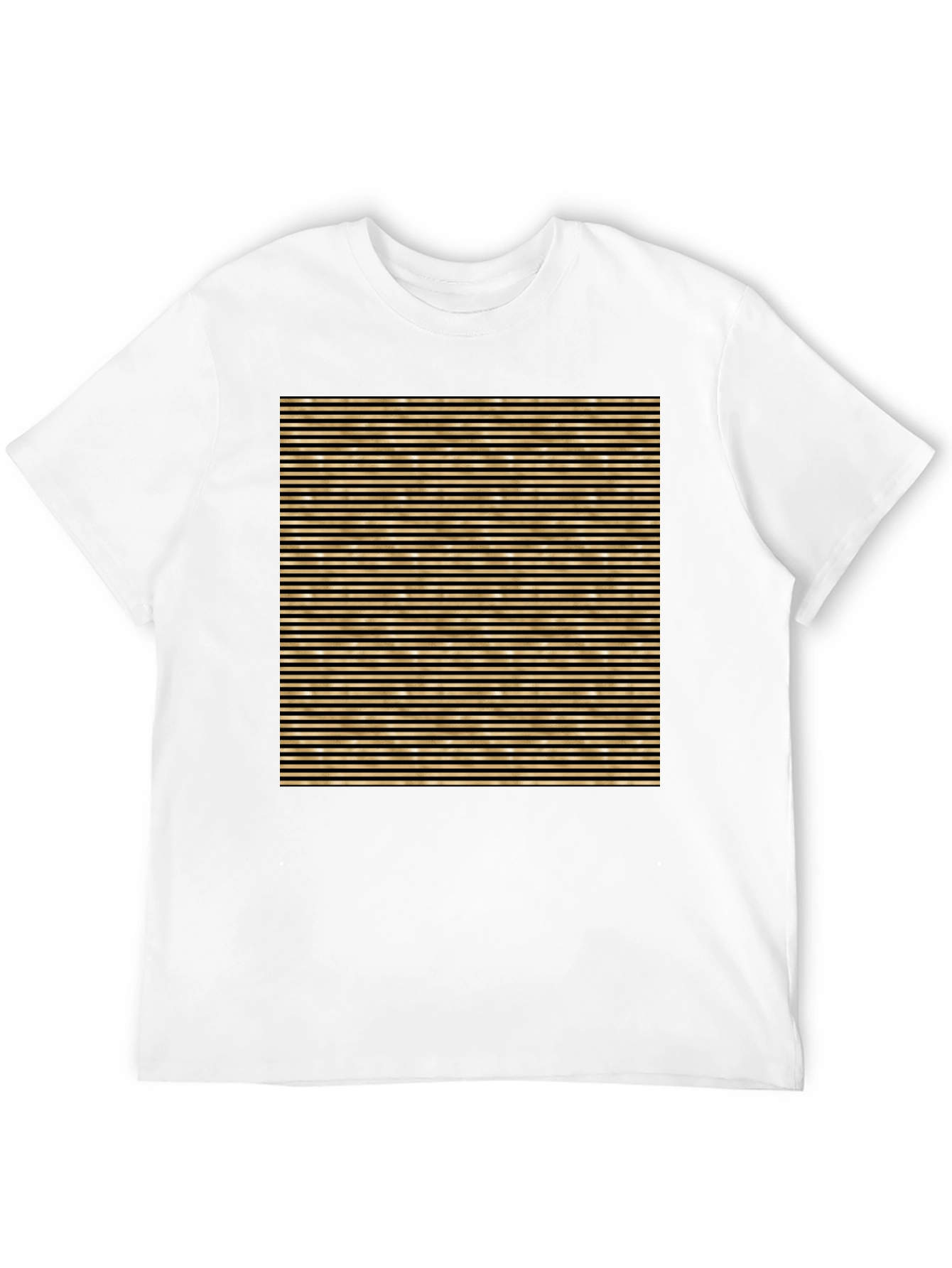 Striped Graphic Tee - Black
