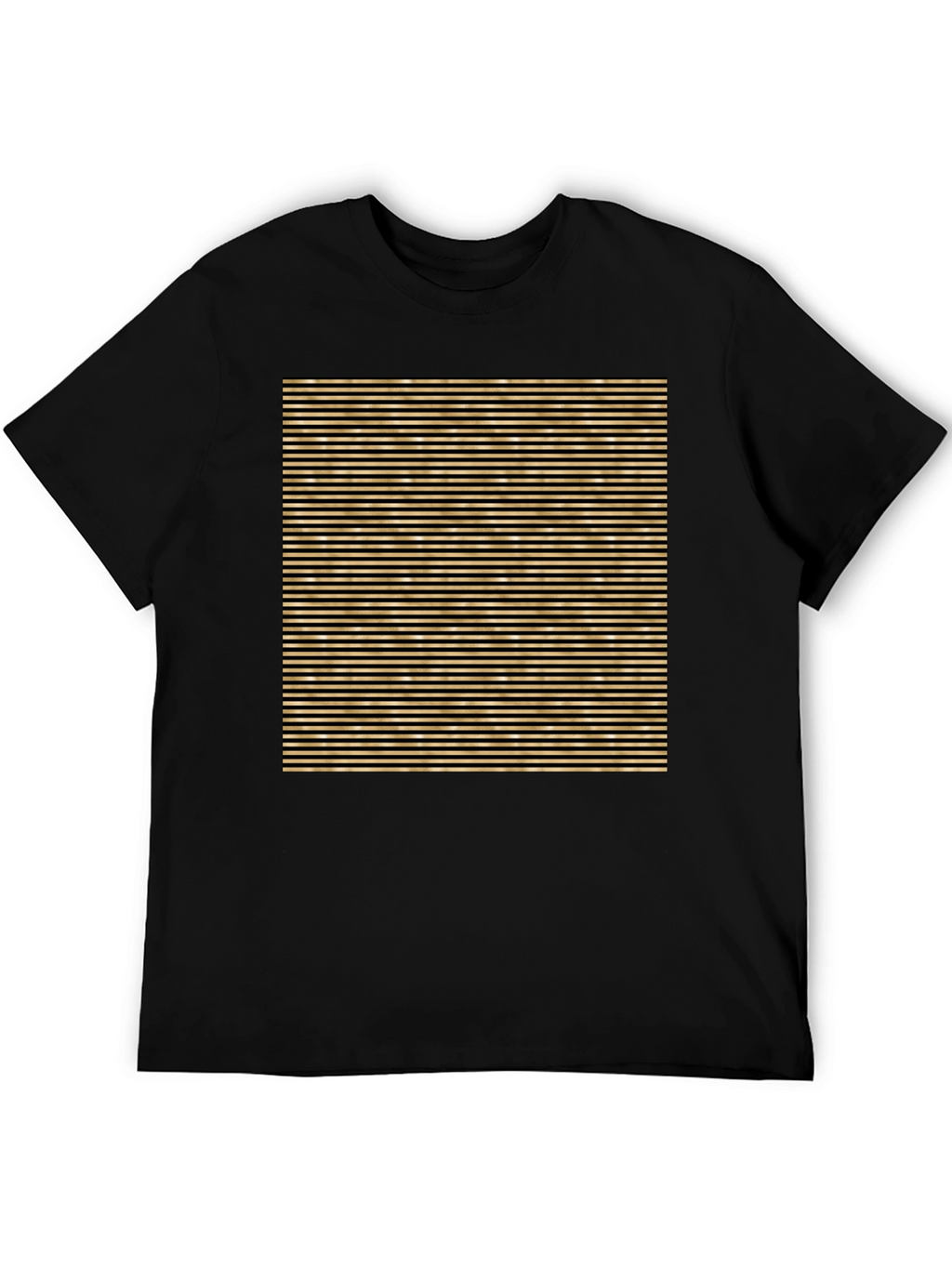 Striped Graphic Tee - Black