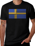 Unique USA/Sweden Flag Graphic Tee