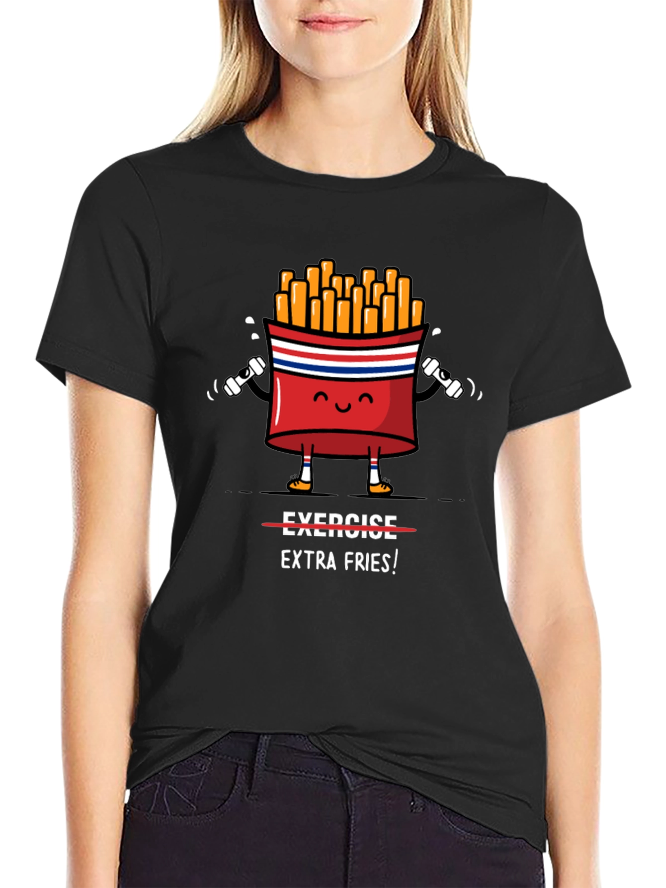 Funny Gym Extra Fries T-Shirt