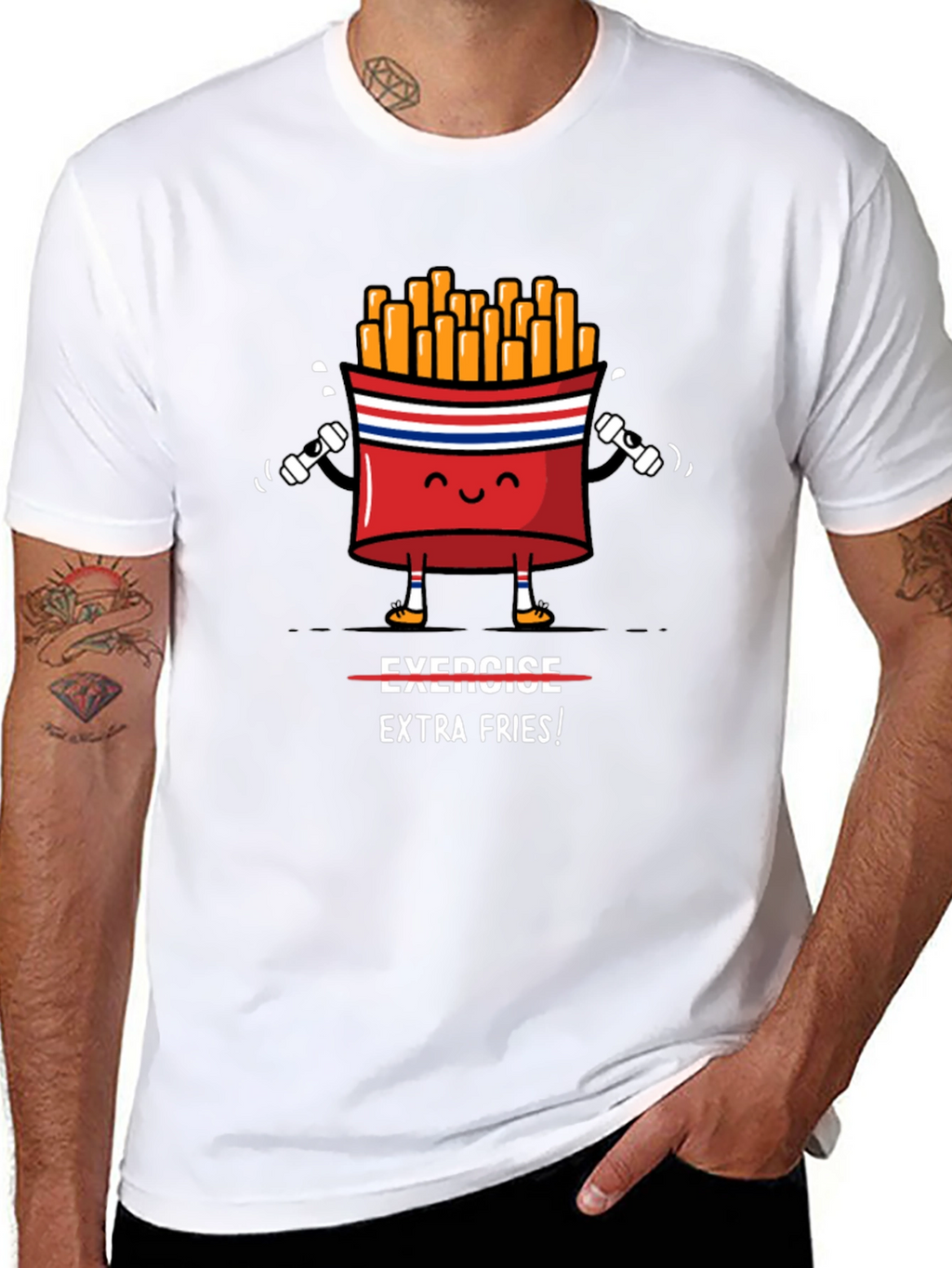 Funny Gym Extra Fries T-Shirt