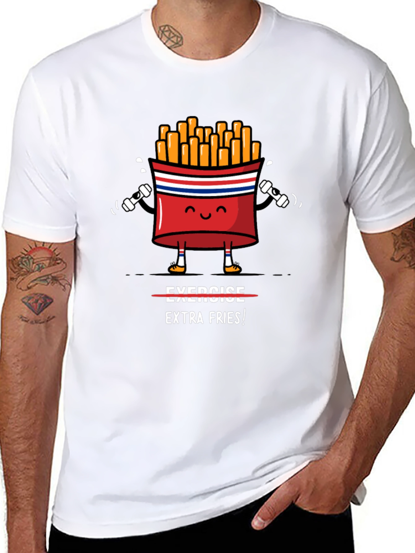 Funny Gym Extra Fries T-Shirt
