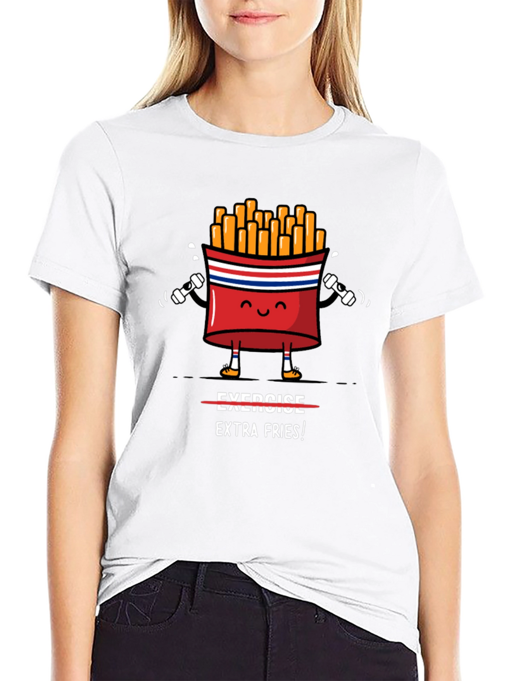 Funny Gym Extra Fries T-Shirt