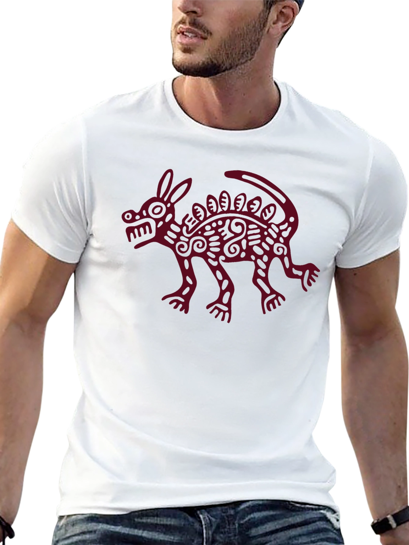 Aztec Xolo Dog Graphic Tee - Black Cotton Shirt