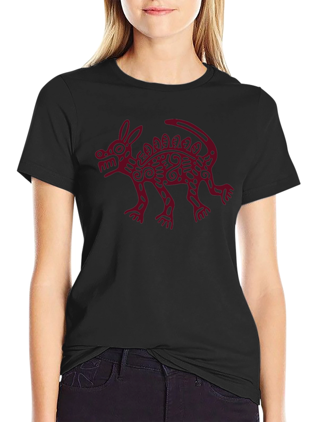 Aztec Xolo Dog Graphic Tee - Black Cotton Shirt