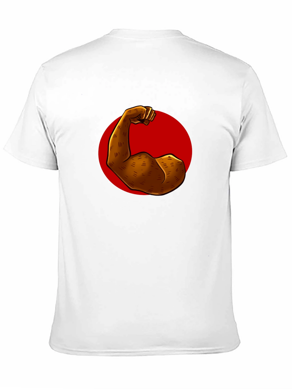 Flex Power Black T-Shirt: Illustrated Arm Design