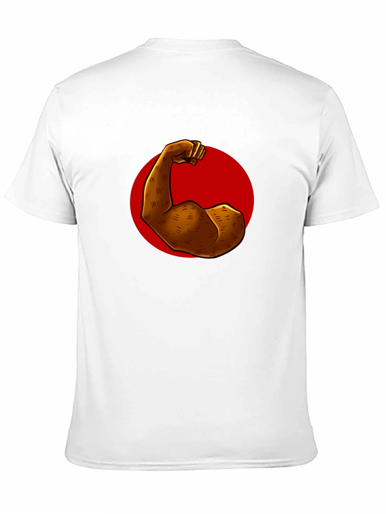 Flex Power Black T-Shirt: Illustrated Arm Design