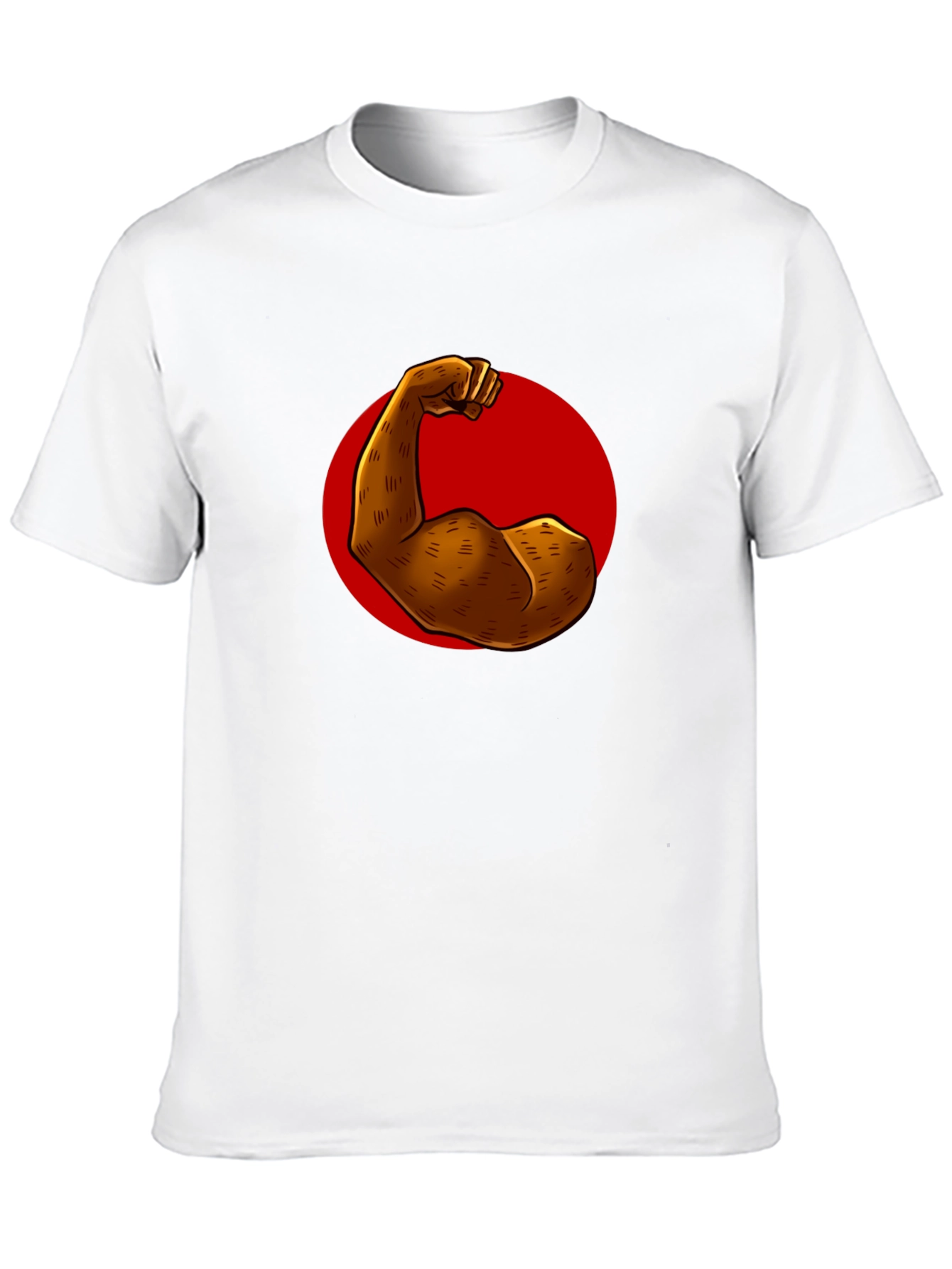 Flex Power Black T-Shirt: Illustrated Arm Design