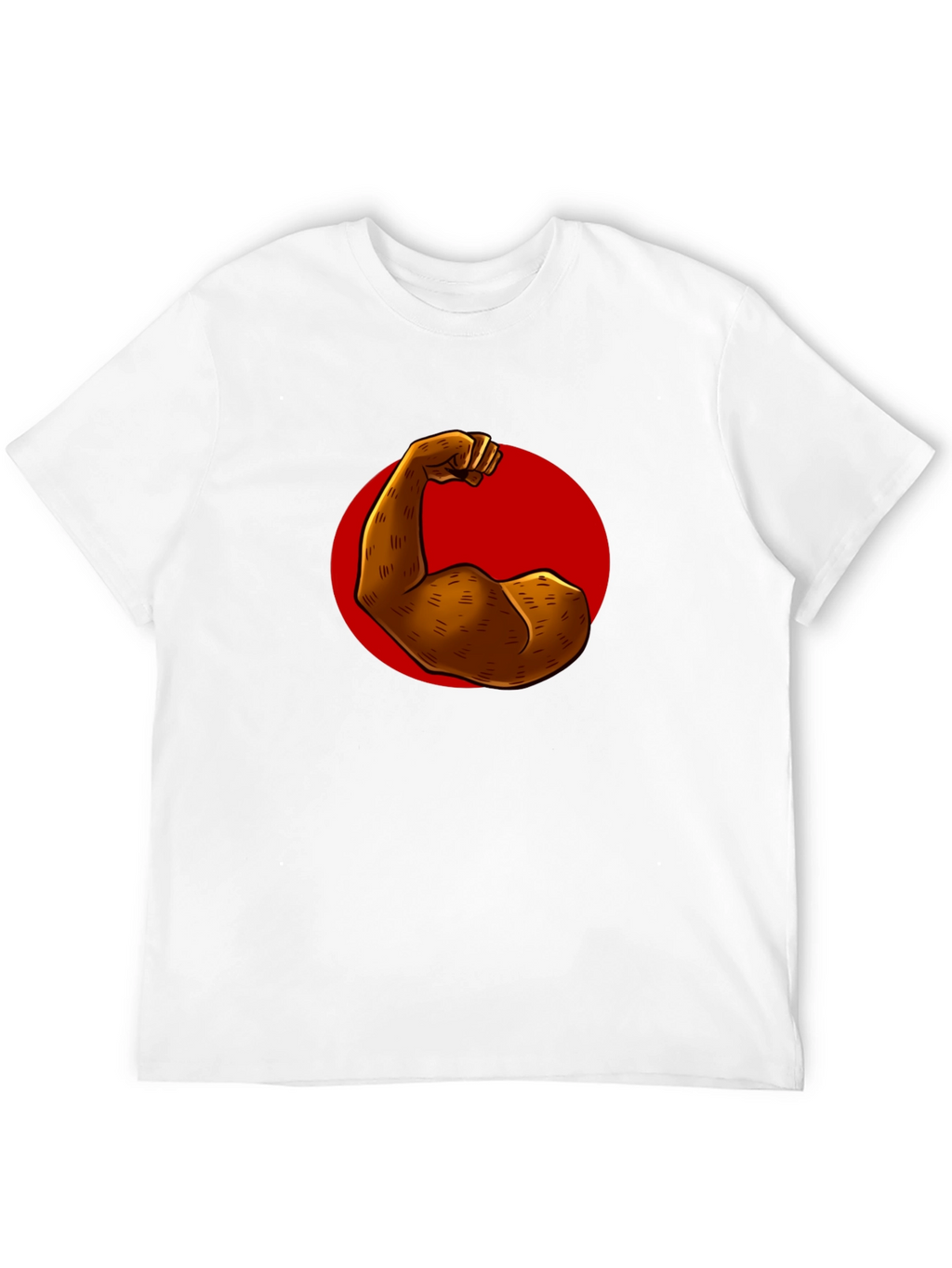 Flex Power Black T-Shirt: Illustrated Arm Design